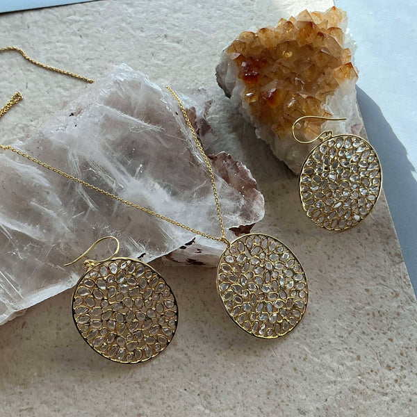 Solene Gold Plated Over Sterling Silver Earrings With Cubic Zirconia