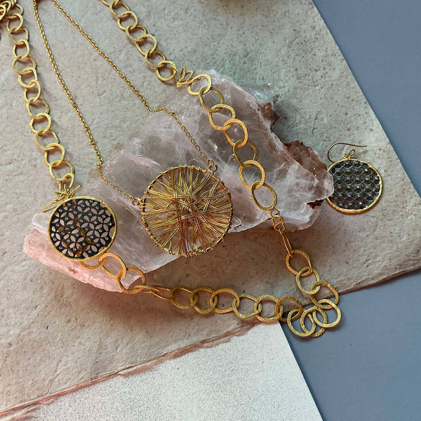 Clea Oxidized Metal Earrings With Cubic Zirconia