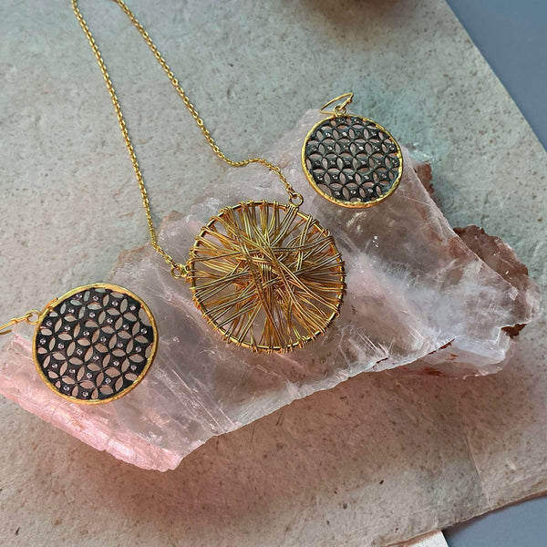 Clea Oxidized Metal Earrings With Cubic Zirconia