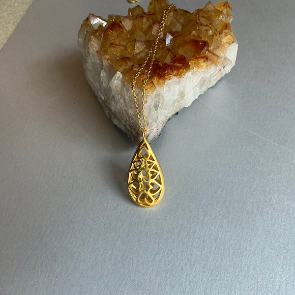 Heart Necklace With Lemon Topaz