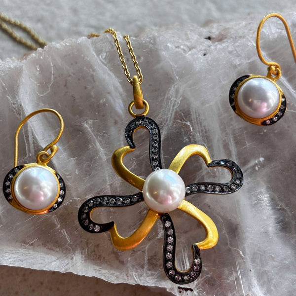 OUR BEST SELLER - Eleonore Pearl Earrings With CZ