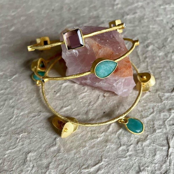 Aarna Bracelet With Turquoise And Amethyst