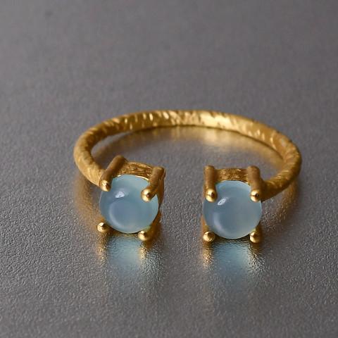 Bria Necklace With Blue Chalcedony