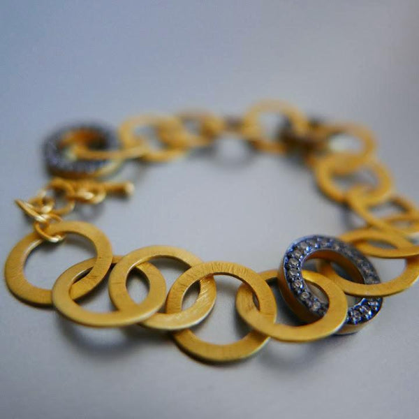 Myria Semi Moon Shaped Gold Earrings