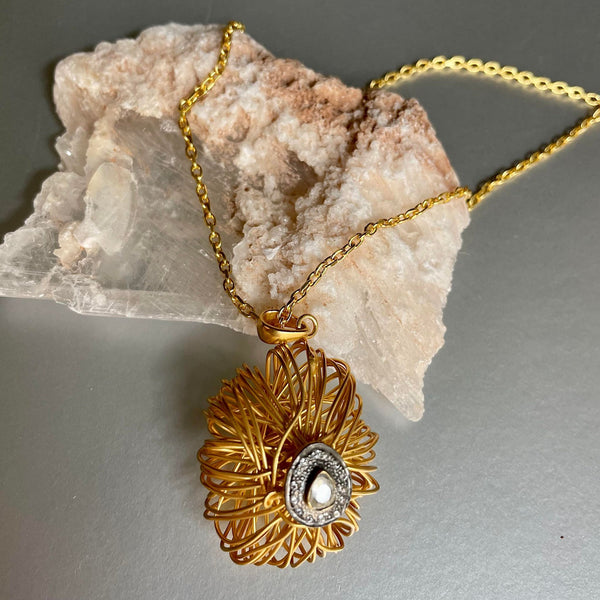 Adeline Sterling Silver Earrings In Gold