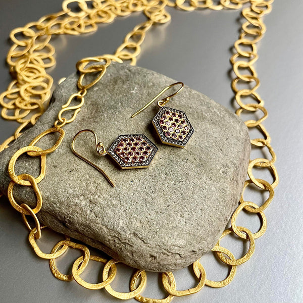 Alena Earrings With Pink Tourmaline