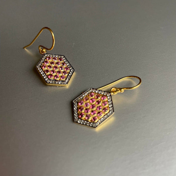 Alena Earrings With Pink Tourmaline
