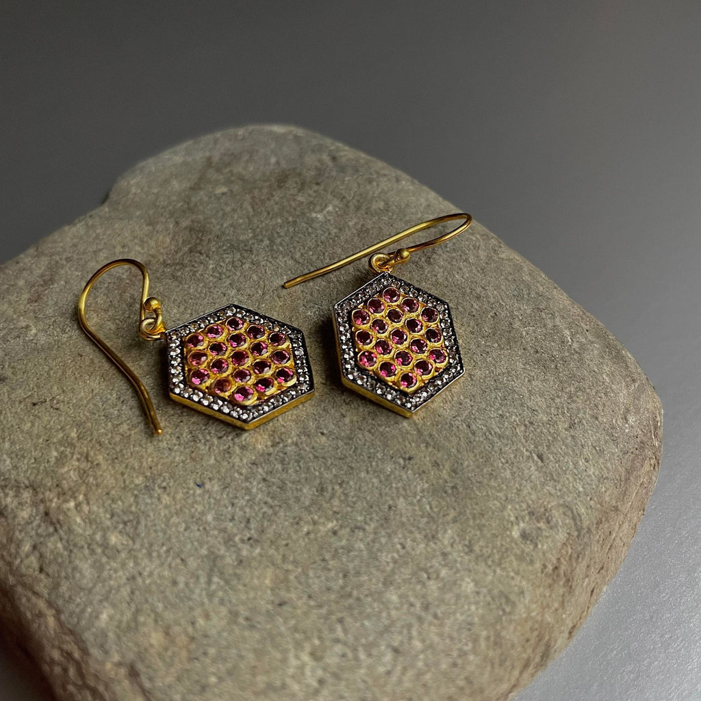 Alena Earrings With Pink Tourmaline