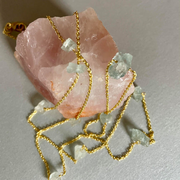 Aneisha Necklace With Aquamarine