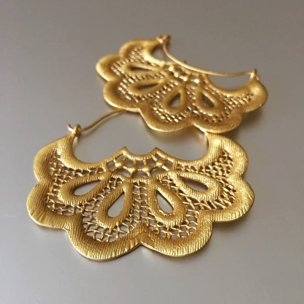Iris Hand Hammered Bracelet In Gold With CZ
