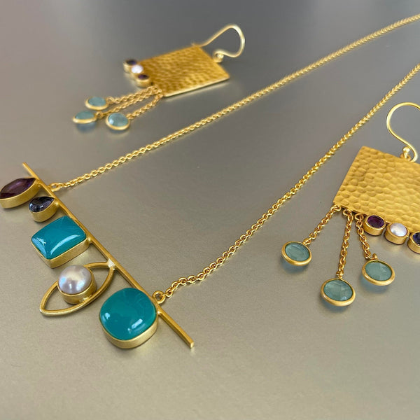 Aurora Necklace With Pearl And Amethyst