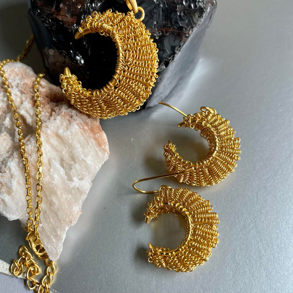 Cecile Luna Sterling Silver Necklace With Gold Plating