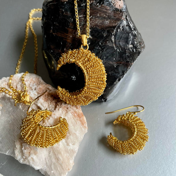 Cecile Luna Sterling Silver Necklace With Gold Plating