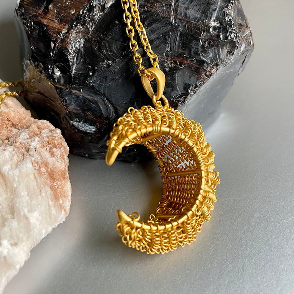 Cecile Luna Sterling Silver Necklace With Gold Plating