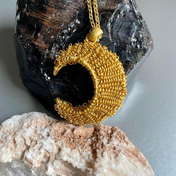 Cecile Luna Sterling Silver Necklace With Gold Plating