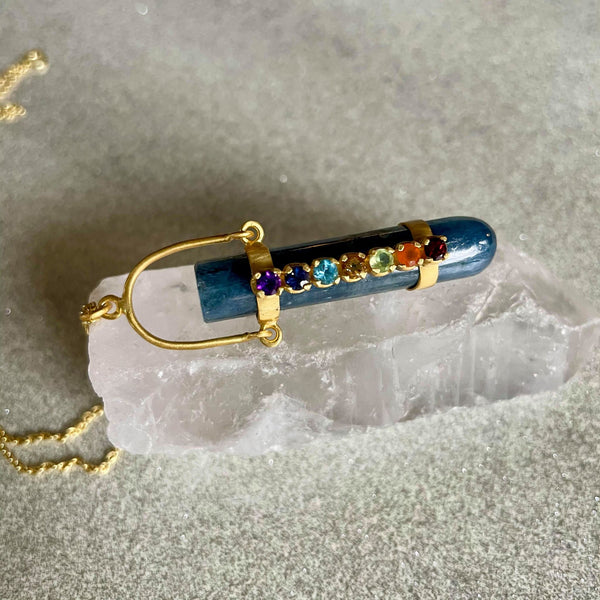Chakra Necklace With Kyanite