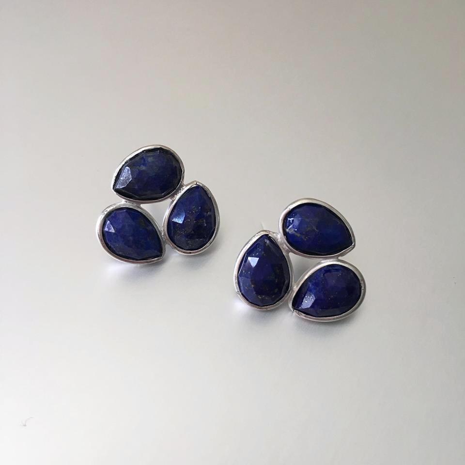 Pia Sterling Silver Studs With Lapis Lazuli