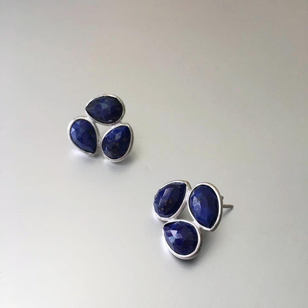 Pia Sterling Silver Studs With Lapis Lazuli