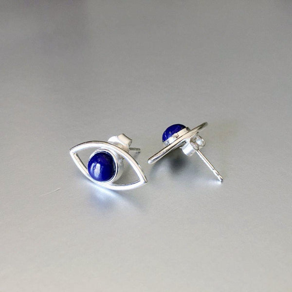 Sterling silver, lightweight studs with lapis lazuli gemstones are not only versatile to enhance any attire but comfortable to wear day in and day out.