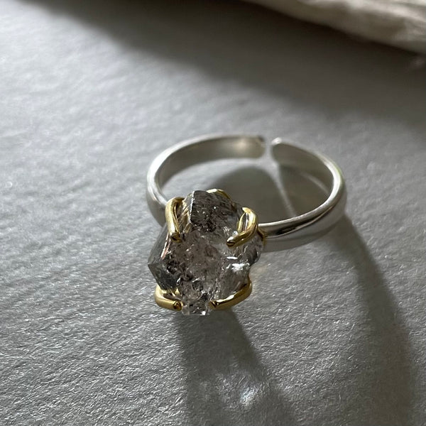 Ava Ring With Herkimer Diamond