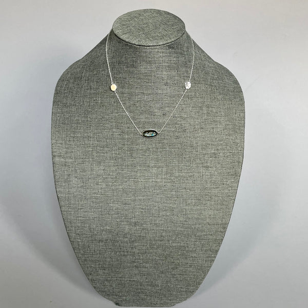 Amy Silver Necklace With Labradorite