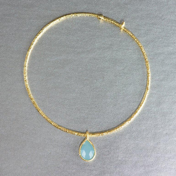 Bria Necklace With Blue Chalcedony