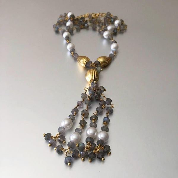 Gia Necklace With Labradorite And Pearls