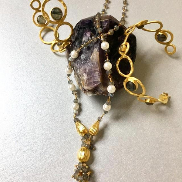 Gia Necklace With Labradorite And Pearls