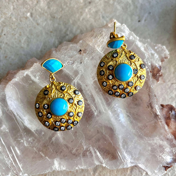 Amelie Earrings With Turquoise