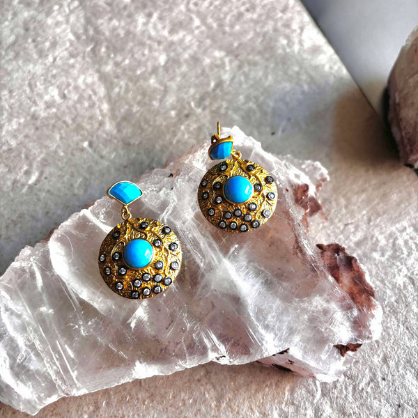 Amelie Earrings With Turquoise