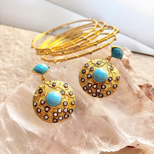 Amelie Earrings With Turquoise