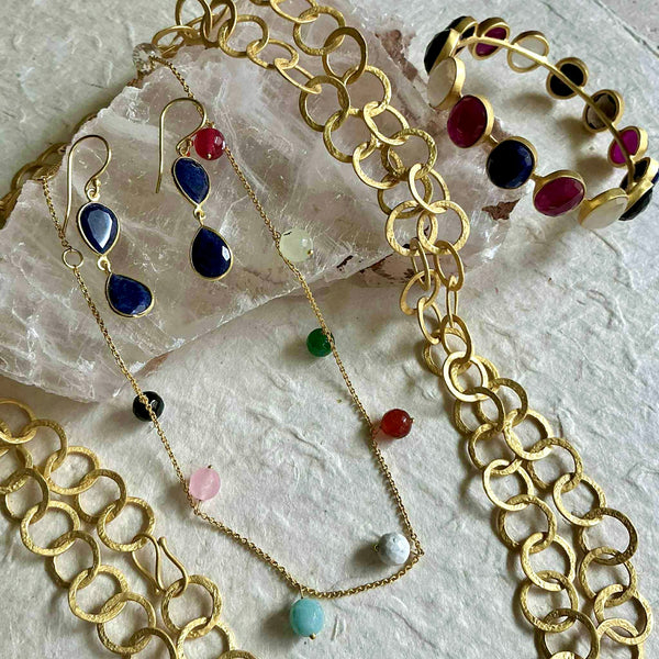 Carina Teardrop Lapis Lazuli Earrings