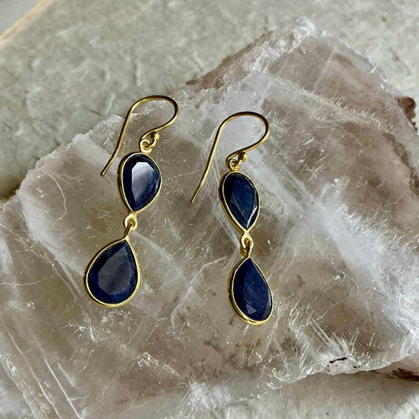 Carina Teardrop Lapis Lazuli Earrings