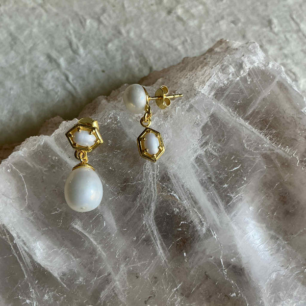 Lucia Pearl Delicate Earrings