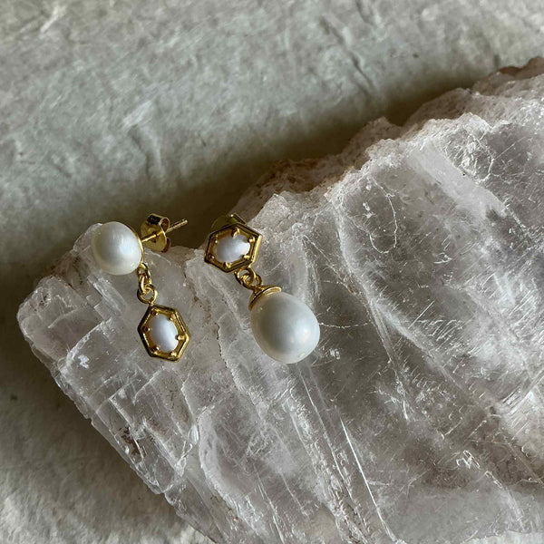Lucia Pearl Delicate Earrings