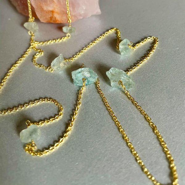 Aneisha Necklace With Aquamarine