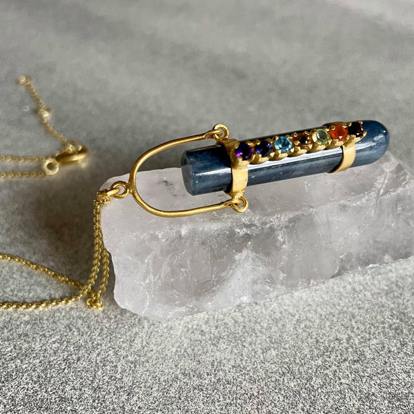 Chakra Necklace With Kyanite