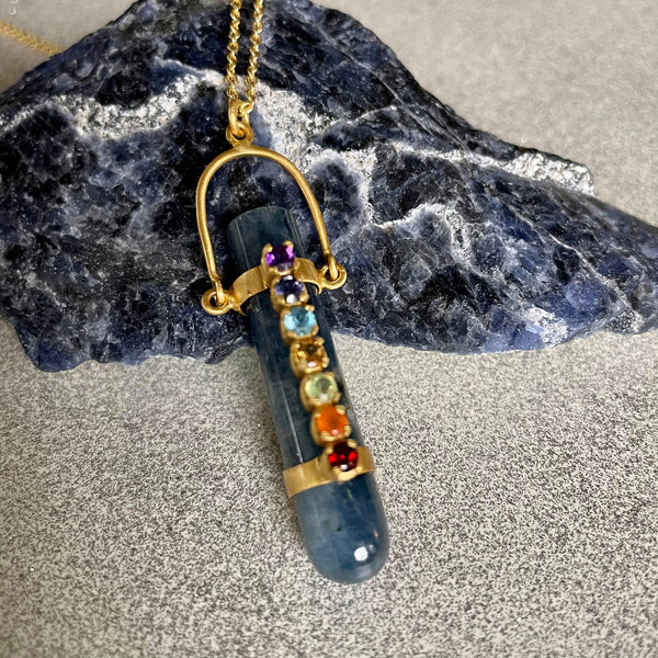 Chakra Necklace With Kyanite