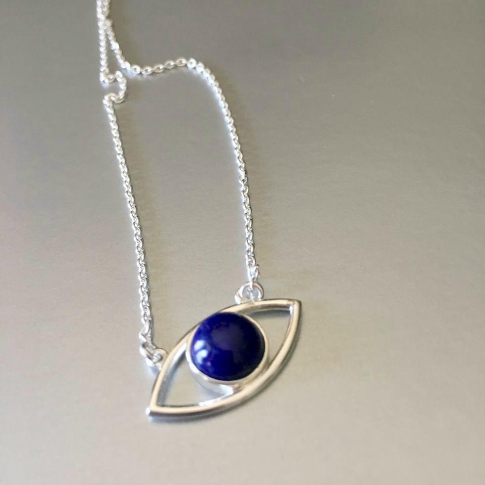 It's lightweight, dainty, versatile enough to wear it with tees and jeans as well as work or evening clothes. Enhanced beautifully with a stunning lapis lazuli gemstone