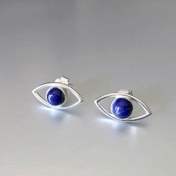 Sterling silver, lightweight studs with lapis lazuli gemstones are not only versatile to enhance any attire but comfortable to wear day in and day out.