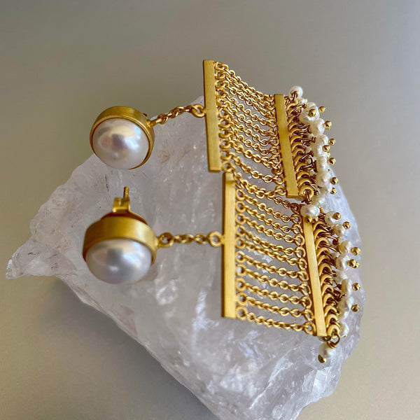Flora Earrings With Pearls