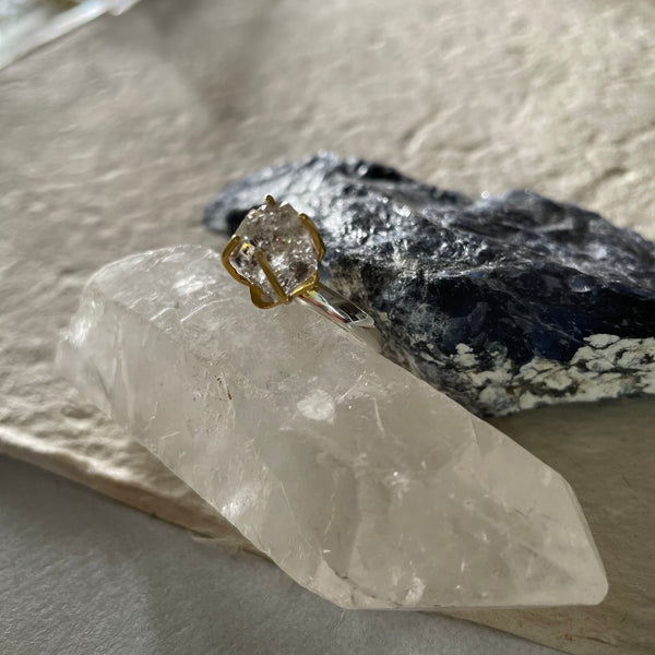 Ava Ring With Herkimer Diamond
