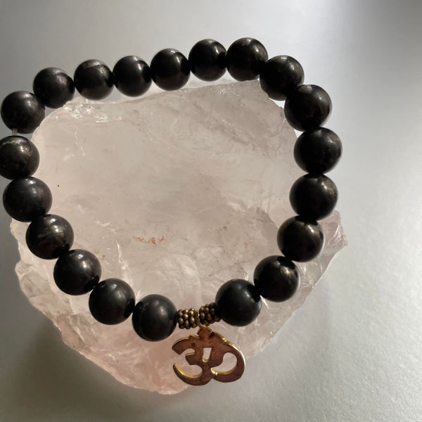 Shungite Bracelet With OM Charm