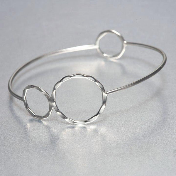 Hand hammered  sterling silver Asa bracelet depicts flawless appeal of fine, boutique jewelry