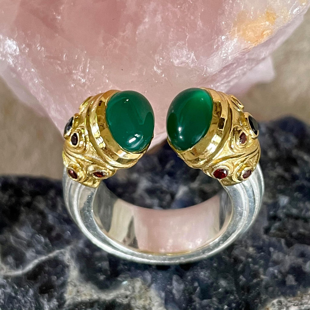 Katya Ring With Green Onyx