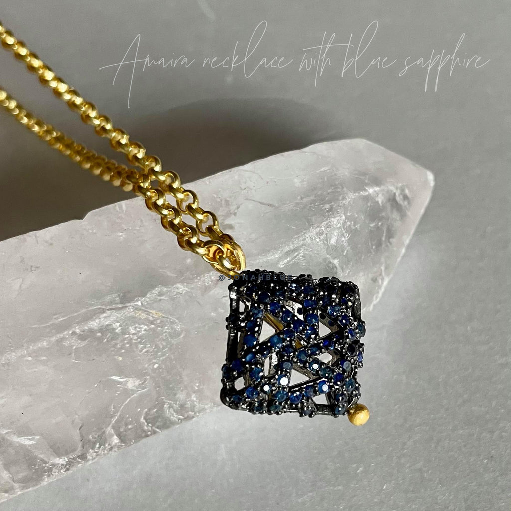Amaira Necklace With Blue Sapphires